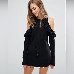 Alice McCall Black Cut-Out Sweater Mini Dress Size 6 – Bodycon Night Out